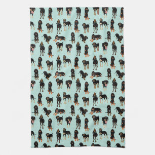 Serviette de cuisine noire et bronzage de