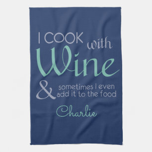 Serviette de cuisine nommée faite sur commande de