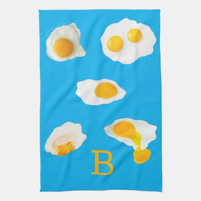 Serviette de cuisine 'Oeufs frits' (Vertical)