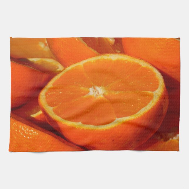 Serviette de cuisine orange 16" x 24" (Horizontal)