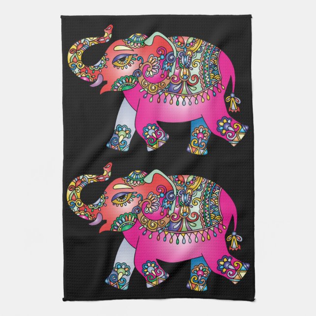serviette de cuisine ornementale pour éléphant (Vertical)