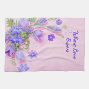Serviette de cuisine Où l'amour grandit Serviett