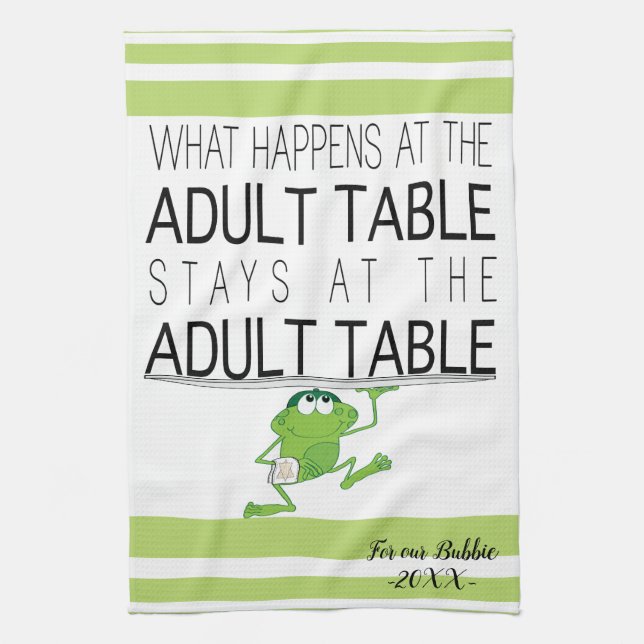 Serviette de cuisine "Pâque Table Adulte" (Vertical)