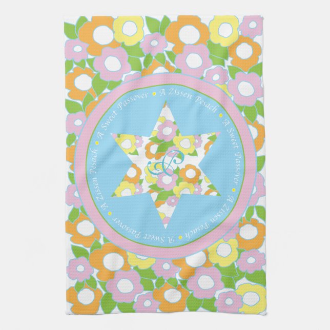 Serviette de cuisine "Passover Flowers Pastels" (Vertical)