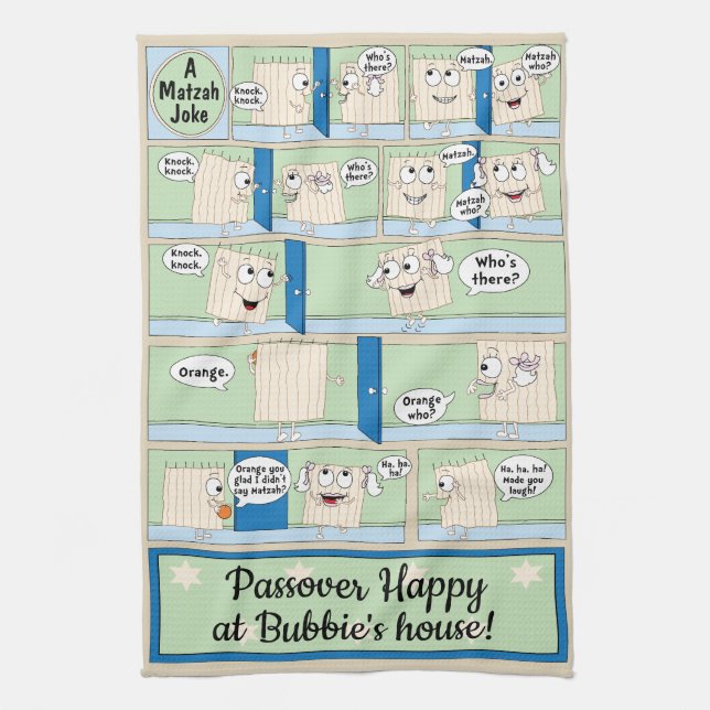 Serviette de cuisine "Passover Matzah Joke " (Vertical)