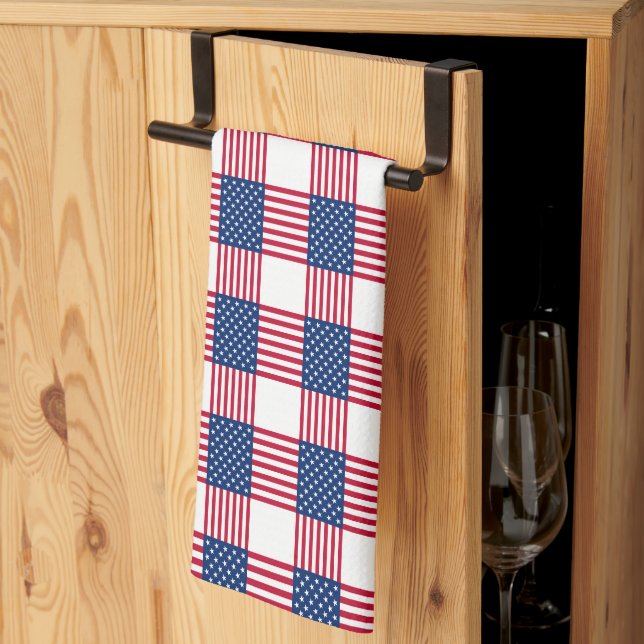 Serviette de cuisine patriotique (Pliage en tiers)