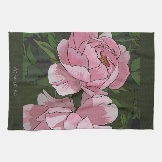 Serviette de cuisine Peony (Horizontal)