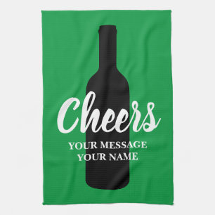 Serviette de cuisine personnalisée avec silhouett