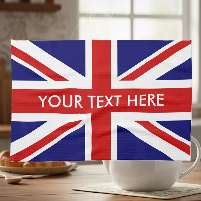Serviette de cuisine personnalisée British Union J (English kitchen towel)