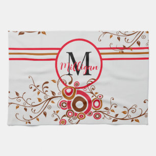 Serviette de cuisine personnalisée monogramme