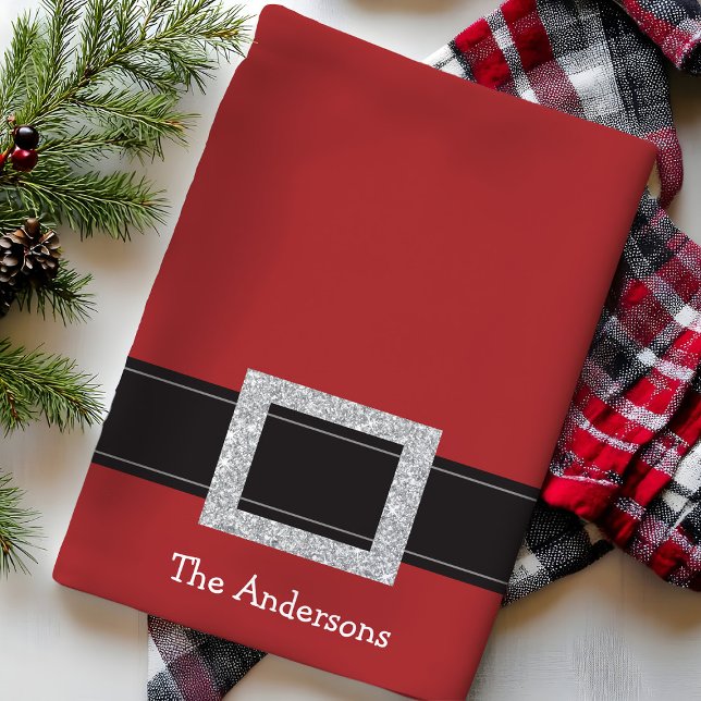 Serviette de cuisine personnalisée Père Noël Belt  (Créateur téléchargé)
