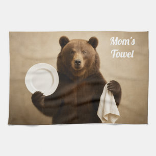 Serviette de cuisine personnalisée pour l'ours de 