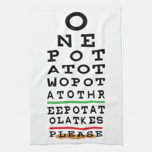 Serviette de cuisine Personnaliser Latkes Eye Char
