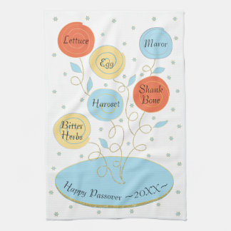 Serviette de cuisine "Plaque de séder de Pâques"