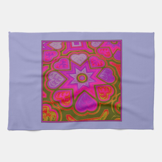 Serviette de cuisine "Plein d'amour" (Horizontal)