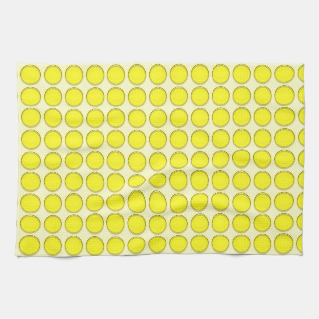 Serviette de cuisine - Points Jaunes (Horizontal)
