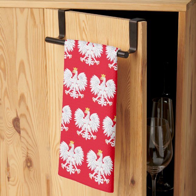 Serviette de cuisine polonais Aigle (Pliage en tiers)