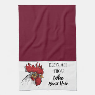 Serviette De Cuisine Poulet Bénir Tous Ceux Qui