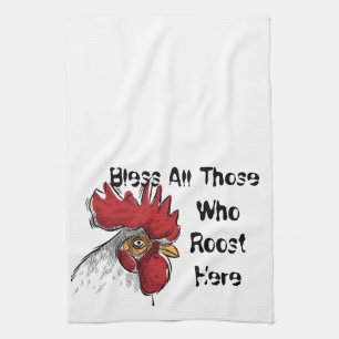Serviette De Cuisine Poulet Bénir Tous Ceux Qui