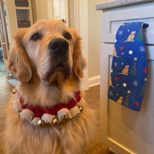Serviette de cuisine pour chien côtier de Noël