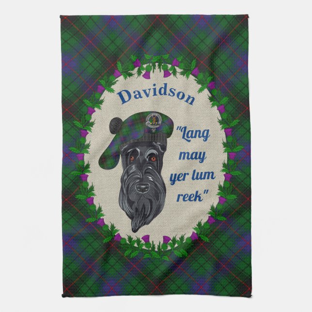 Serviette de cuisine pour chien écossais Davidson (Vertical)
