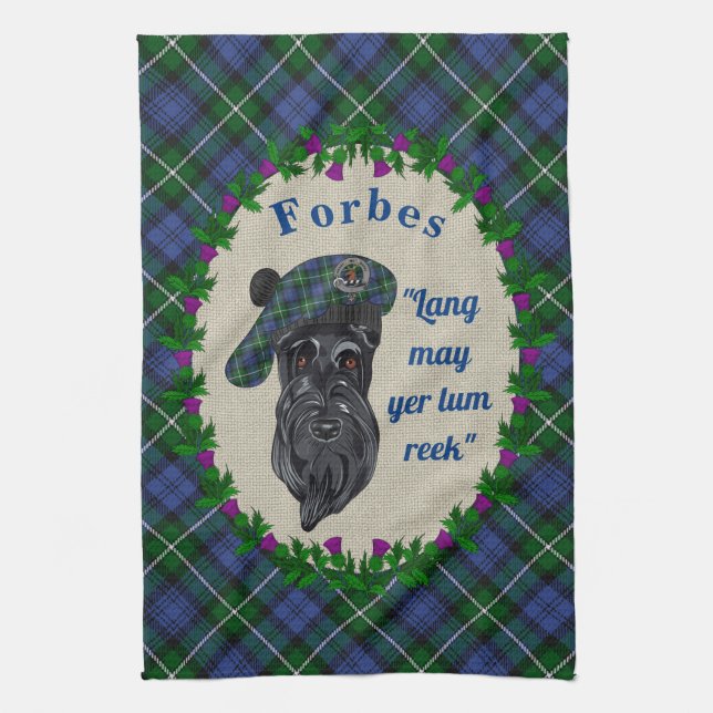 Serviette de cuisine pour chien écossais Forbes (Vertical)