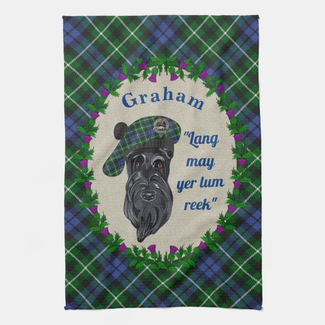 Serviette de cuisine pour chien Graham Scottie (Vertical)