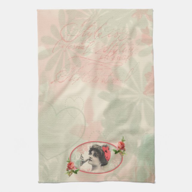 Serviette de cuisine pour femme victorienne (Vertical)