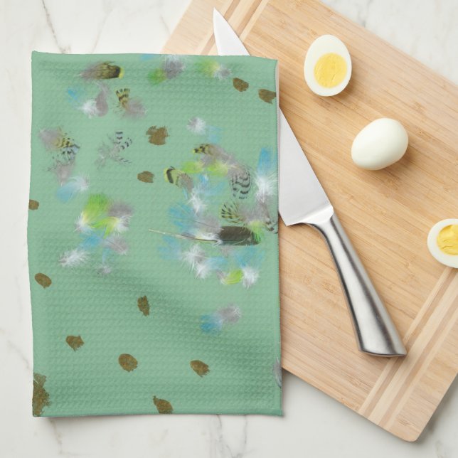 Serviette de cuisine pour oiseaux forestiers (Quart Plié)