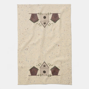 Serviette de cuisine primitive de volières
