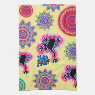 Serviette de cuisine psychédélique de BoHo de surf