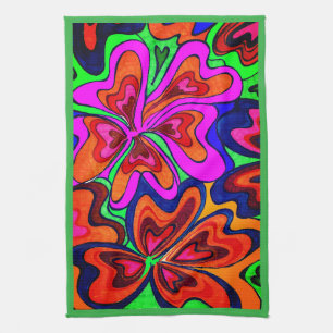 SERVIETTE DE CUISINE "PUISSANCE DE FLEURS"