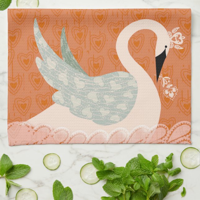 Serviette de cuisine Queen Swan (Plié)