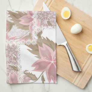 Serviette de cuisine rose pâle