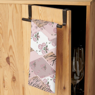 Serviette de cuisine rose/Rose