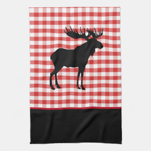 Serviette de cuisine-Rouge Plaid-Moose