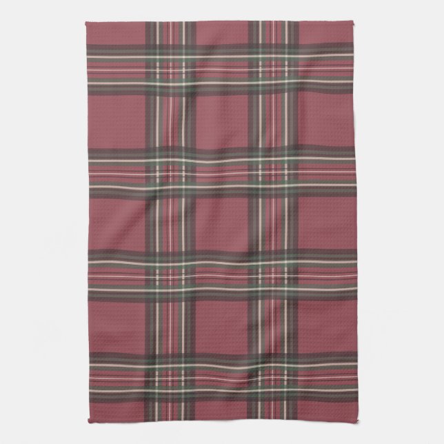 Serviette de cuisine Rustique Rouge Plaid (Vertical)