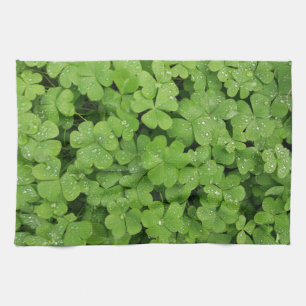Serviette de cuisine shamrock verte