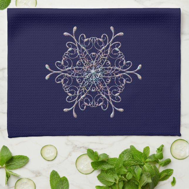 Serviette de cuisine Snowflake (Plié)