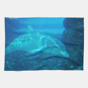 Serviette de cuisine sous-marine de dauphin