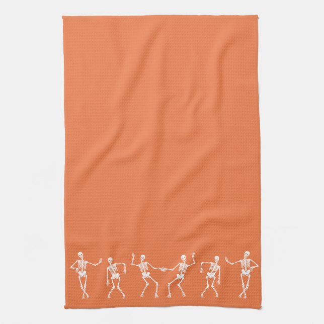 Serviette de cuisine squelettique de danse (Vertical)