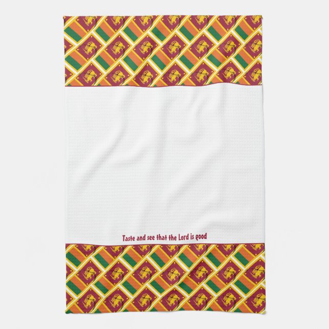 Serviette de cuisine SRI LANKA personnalisée (Vertical)