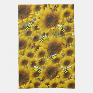Serviette de cuisine Sunflower Bumblebee
