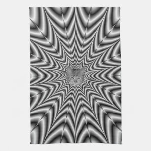 Serviette de cuisine Super Nova en noir et blanc