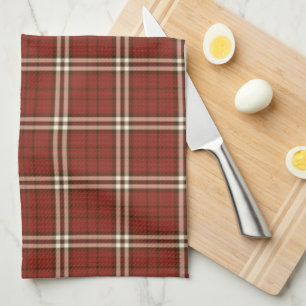 Serviette de cuisine Tartan Rouge