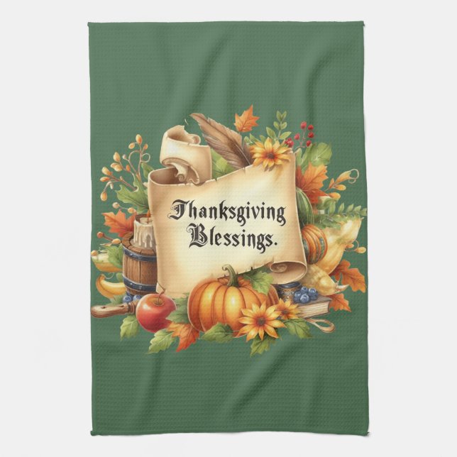 Serviette de cuisine Thanksgiving Blessen (Vertical)