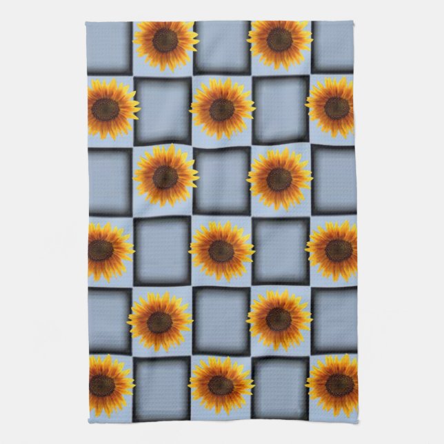 Serviette de cuisine tournesol (Vertical)