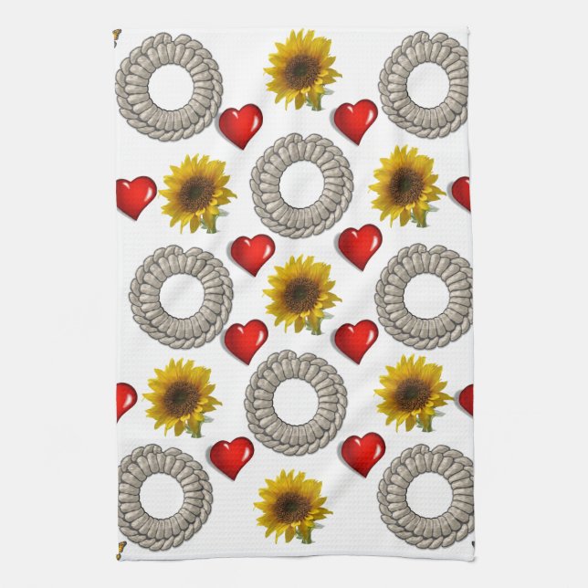 Serviette de cuisine tournesol (Vertical)