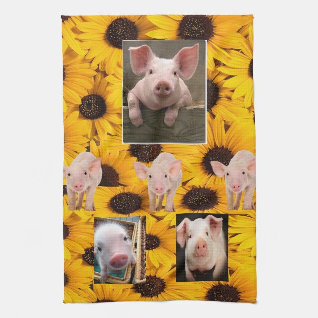 Serviette de cuisine Tournesol Cochon (Vertical)