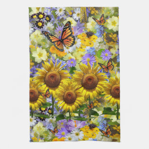 Serviette de cuisine Tournesol Papillon
